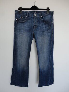 ROCK & REPUBLIC Blue Cotton Jeans Size 34 Men's 5 Pocket Straight Leg